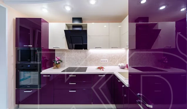 Фиолетовая кухня в интерьере: идеи дизайна, фото