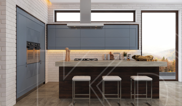 Модная синяя кухня: стильный дизайн и сочетание цветов
