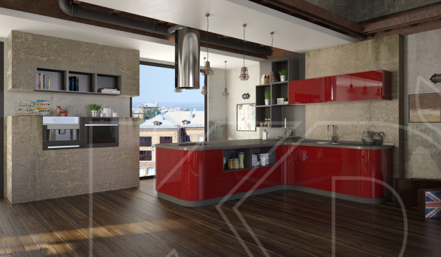 Дизайн красной кухни: особенности оформления яркими цветами